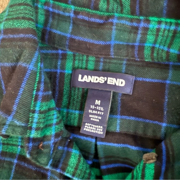Lands End Flannel Medium - Picture 2 of 2